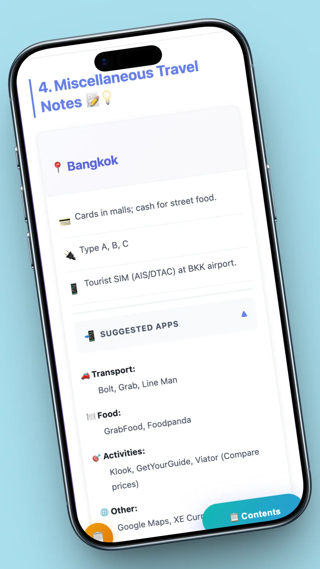 Misc notes & Apps