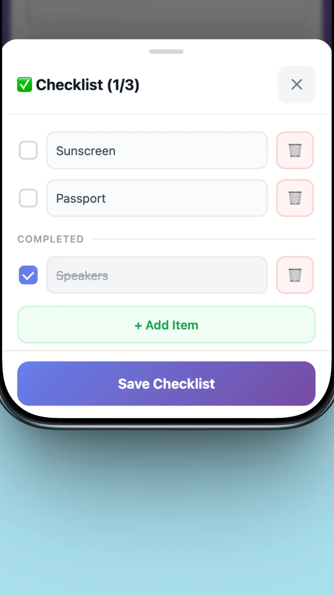 Checklist